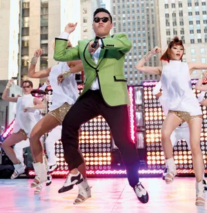Psy performing onstage